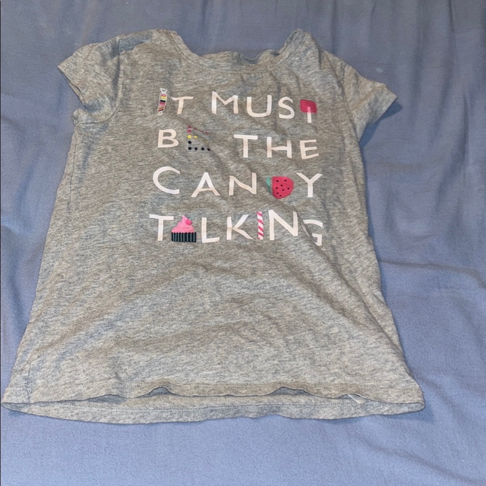 Gray Kids T-Shirt with Fun Print